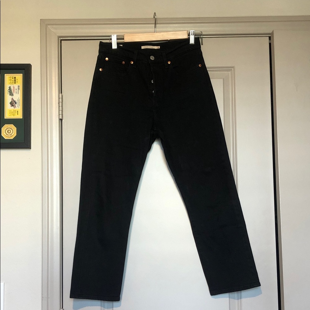 Levi's Black Wedgie Straight Jeans